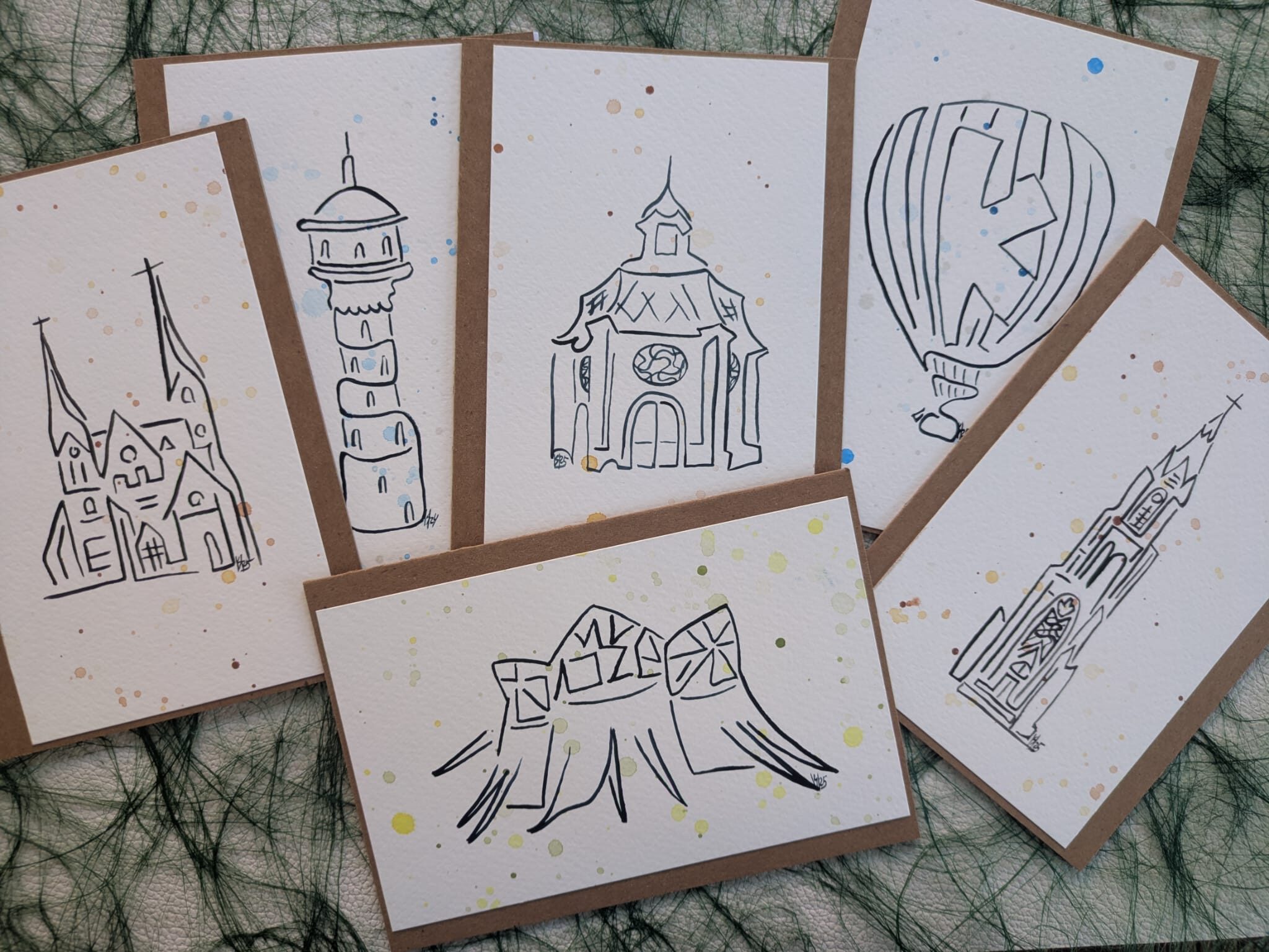 Karten Kraft-Braun Farbe